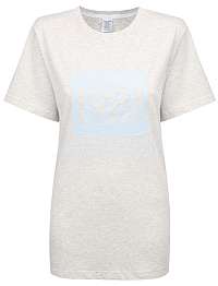 Calvin Klein sivé dámske tričko S/S Crew Neck s logom