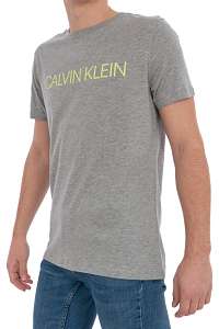 Calvin Klein sivé pánske tričko Relaxed Crew Tee