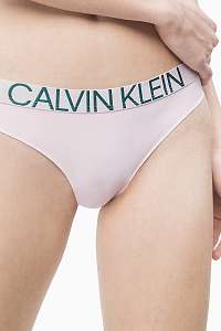 Calvin Klein svetlo ružové bezšvové tangá Thong - XL