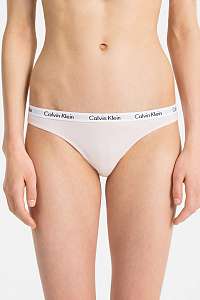 Calvin Klein svetlo ružové tangá s čiernym logom Thong
