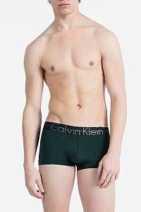 Calvin Klein temne zelené pánske boxerky Focused Fit Low Rise Trunk - XL