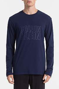 Calvin Klein tmavo modré pánske tričko L/S Crew Neck