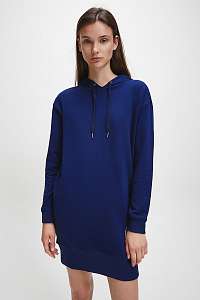 Calvin Klein tmavomodré mikinové šaty Hoodie Night Shirt