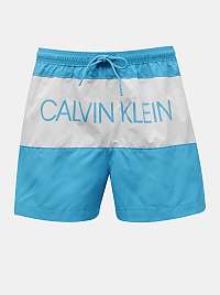 Calvin Klein tyrkysové pánske plavky Short Drawstring