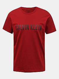 Calvin Klein vínové/bordové pánske tričko S/S Crew Neck