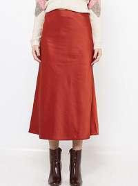 CAMAIEU červená midi sukňa