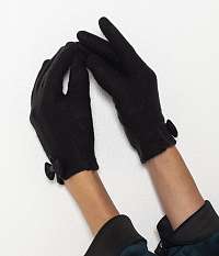CAMAIEU čierne rukavice