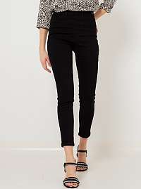CAMAIEU čierne skinny fit skrátené džínsy s vysokým pásom