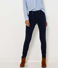 CAMAIEU modré skinny fit džínsy s vysokým pásom