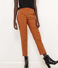 CAMAIEU oranžové skrátené straight fit nohavice