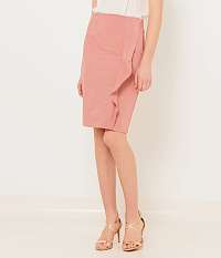 CAMAIEU ružová puzdrová sukňa s volánom