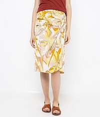 CAMAIEU žlto-krémová kvetovaná sukňa