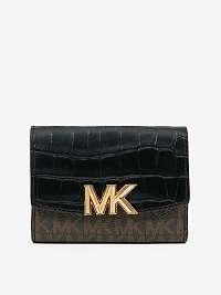 Černo-hnědá dámská peněženka s krokodýlím vzorem Michael Kors Karlie