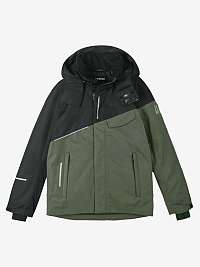 Černo-zelená klučičí zimní voděodolná bunda Reima