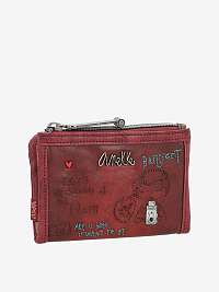 Červená dámska malá peňaženka s ozdobnými detailmi Anekke City