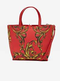 Červená dámska vzorovaná veľká kabelka Versace Jeans Couture