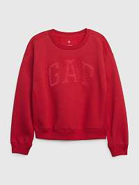 Červená dievčenská mikina Gap logo GAP