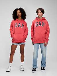 Červená dievčenská mikina Teen Gap Logo Hoodie Unisex GAP