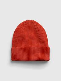 Červená pánska čiapka organic Catton fine guage beanie GAP