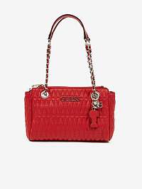 Červená prošívaná crossbody kabelka Guess Brinkley