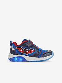 Červené a modré chlapčenské topánky so svietiacou podrážkou Geox Spaziale