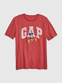 Červené chlapčenské tričko organic GAP Mickey GAP