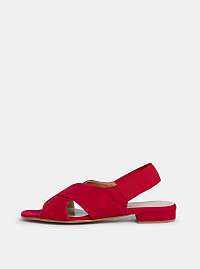 Červené dámske semišové sandále Tamaris