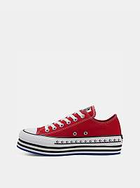 Červené dámske tenisky na platforme Converse Chuck Taylor All Star