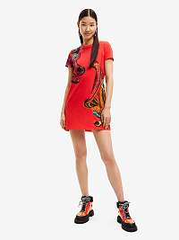 Červené dámske vzorované šaty Desigual Miya