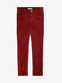 Červené dievčenské manšestrové nohavice s názvom Polly