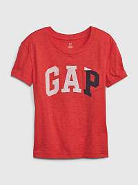 Červené dievčenské tričko s organickým logom GAP GAP