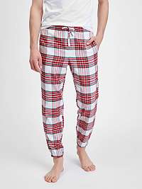 Červené pánske flanelové pyžamové nohavice GAP
