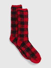 Červené pánske kockované ponožky GAP