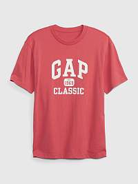Červené pánske tričko logo GAP 1969 Classic organic