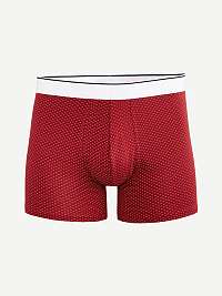 Červené pánske vzorované boxerky Celio