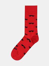 Červené vzorované ponožky Fusakle Fuzac krvavy