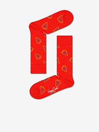 Červené vzorované ponožky Happy Socks Pizza Slice