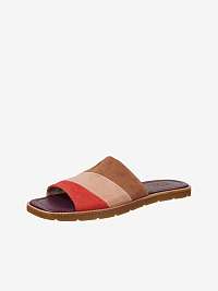 Červeno-hnedé dámske semišové šľapky Scotch & Soda Tilda