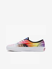 Červeno-modré dámske vzorované tenisky VANS UA Authentic