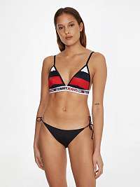 Červeno-modrý dámsky vzorovaný horný diel plaviek Tommy Hilfiger