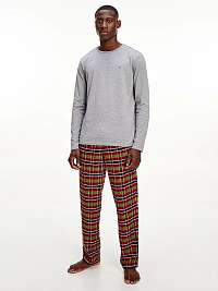 Červeno-šedé pánske kockované pyžamo Tommy Hilfiger