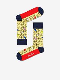 Červeno-žlté vzorované ponožky Happy Socks Filled Optic