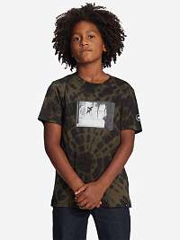 Chlapčenské batikované tričko DC Alexis v khaki farbe