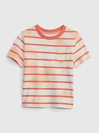 Chlapčenské tričko GAP s oranžovými pruhmi