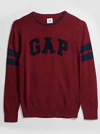 Chlapčenský sveter bordovej farby s logom GAP