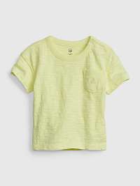 Chlapci - Baby tričko Brannan s vreckom Žltá