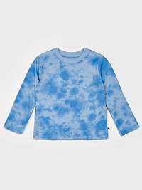 Chlapci - Detské tričko batika s vreckom Modrá