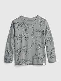 Chlapci - Detské tričko s tigrovanou potlačou Grey