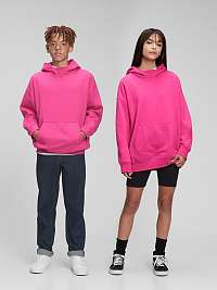 Chlapci - Teen mikina s kapucňou oversized Unisex Ružová