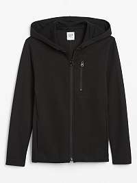 Čierna chlapčenskú mikina GapFit performance hoodie GAP